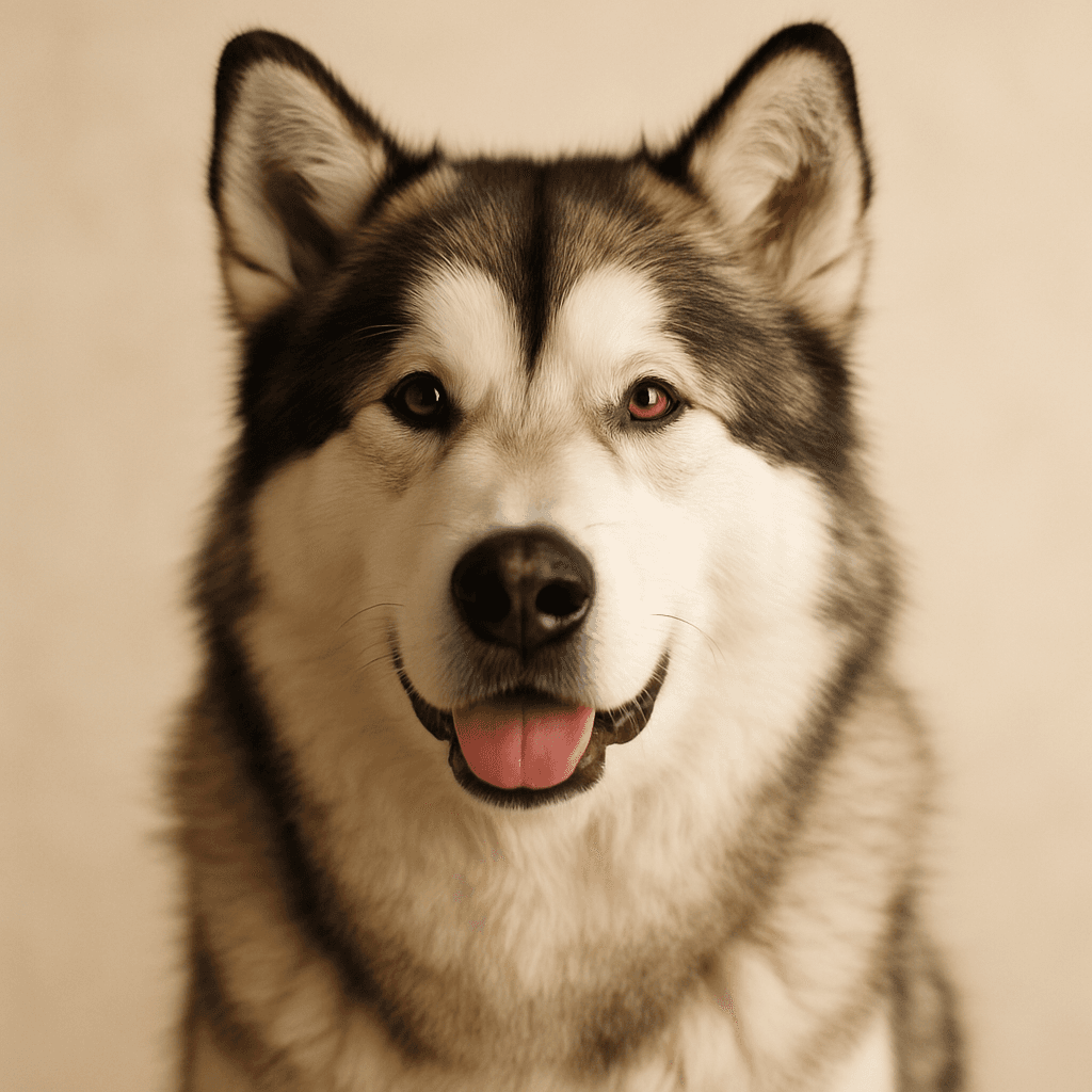 Alaskan Malamute front view