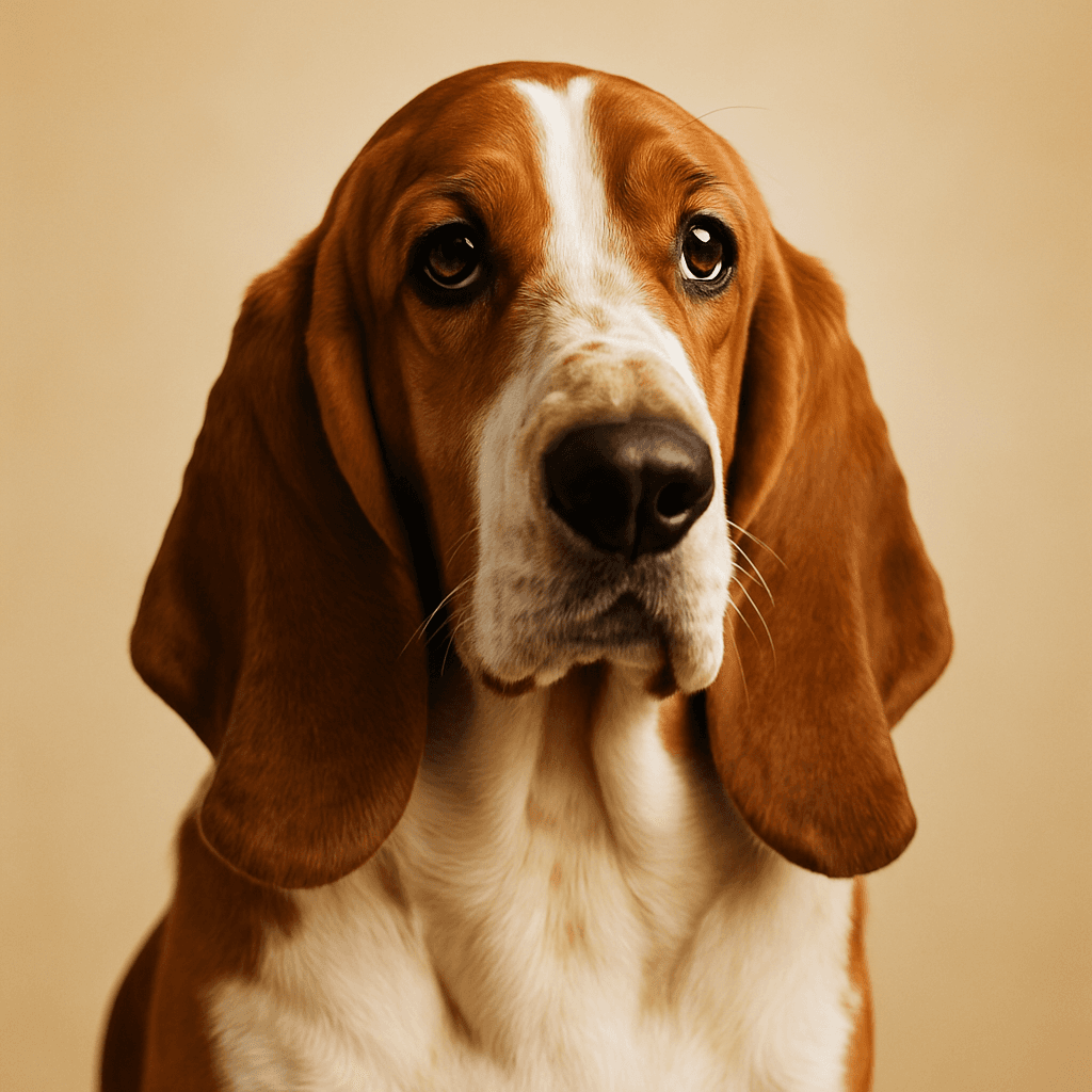 Basset Hound front view