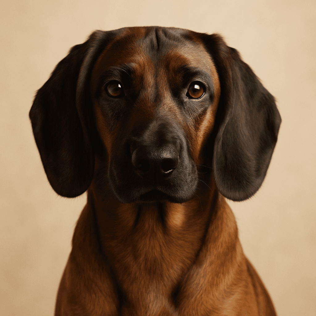 Bavarian Mountain Scent Hound front view