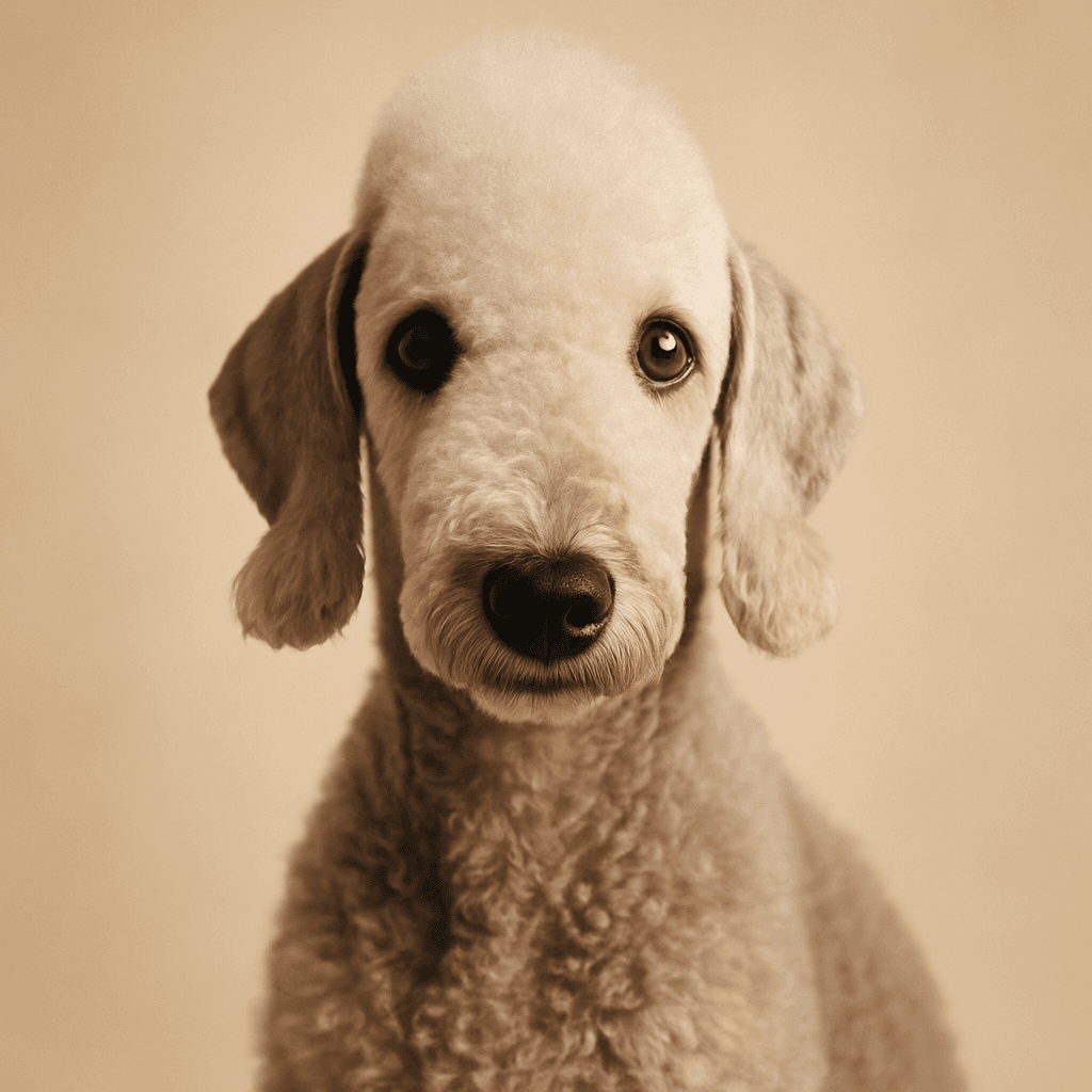 Bedlington Terrier front view