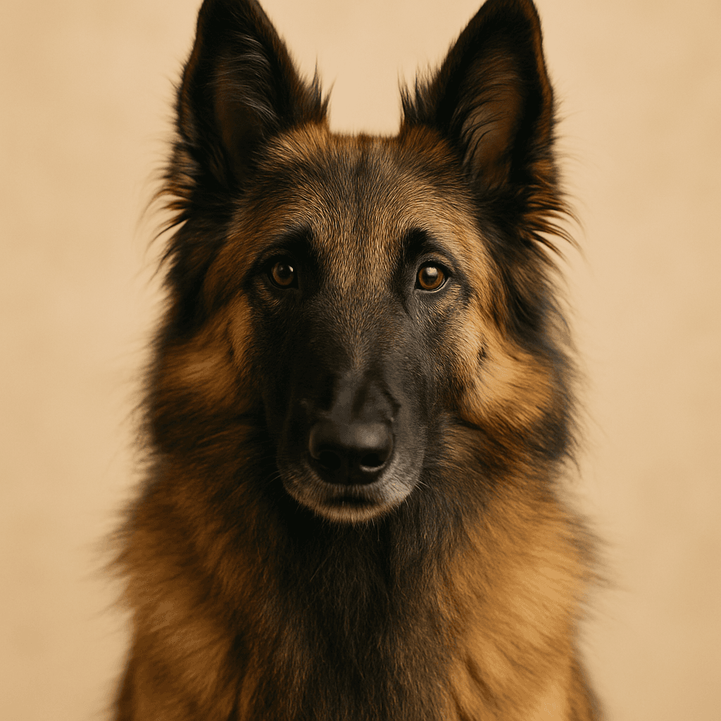 Belgian Shepherd Dog (Tervuren) front view