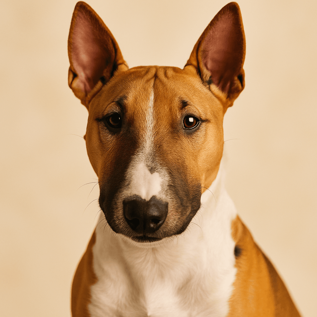 Bull Terrier (Miniature) front view