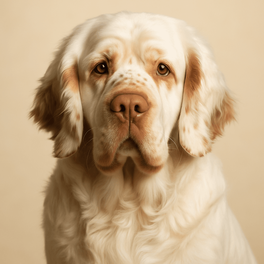 Clumber Spaniel front view