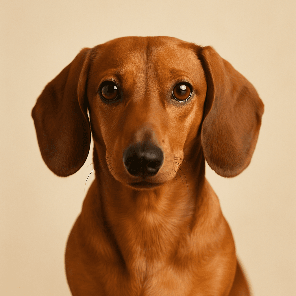 Dachshund (Miniature Smooth Haired) front view