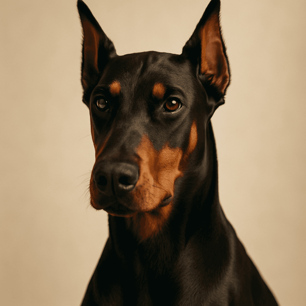 Dobermann front view