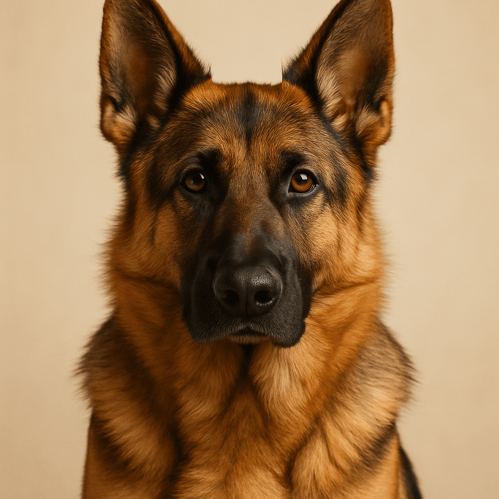 German Shepherd front view