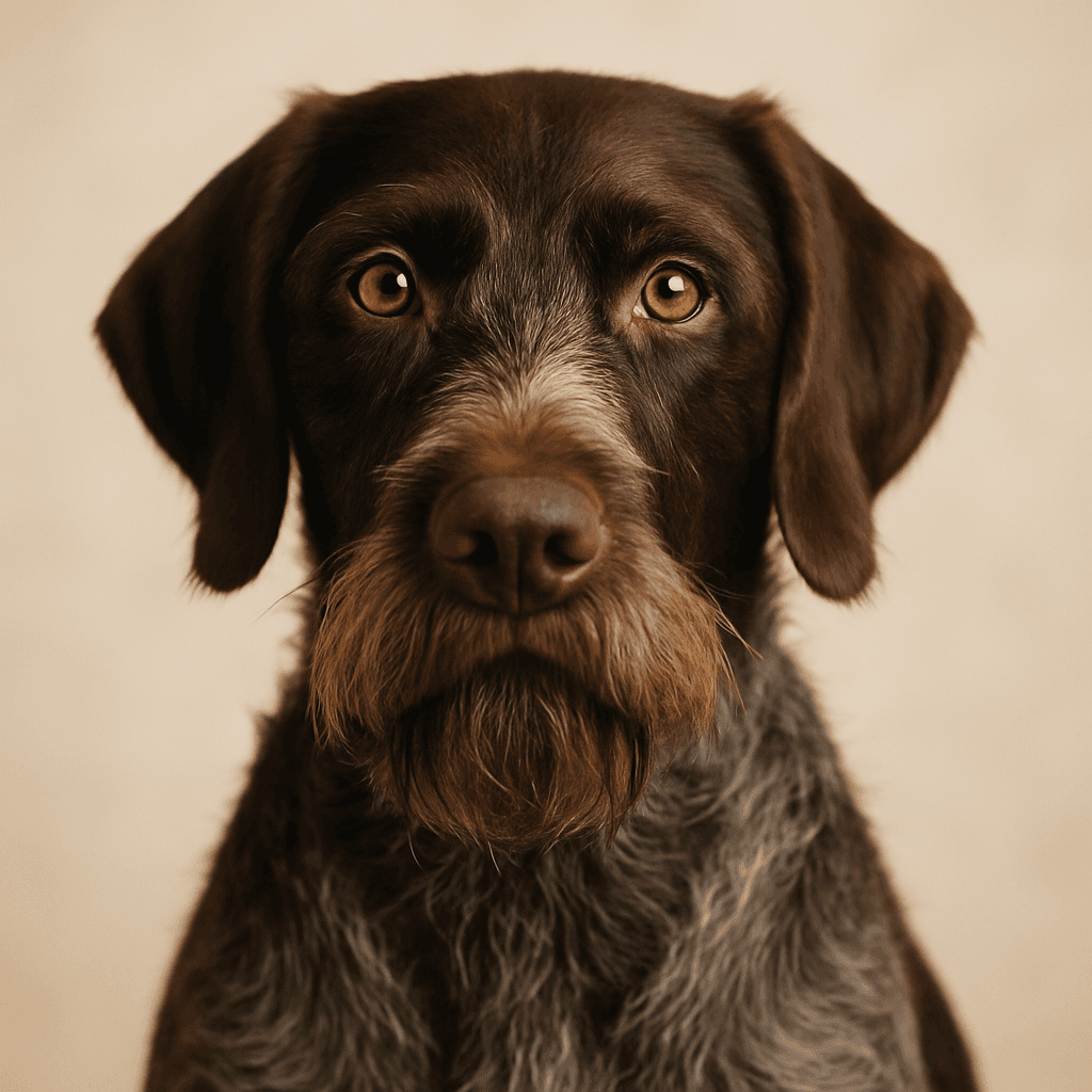 German Wirehaired Pointer front view