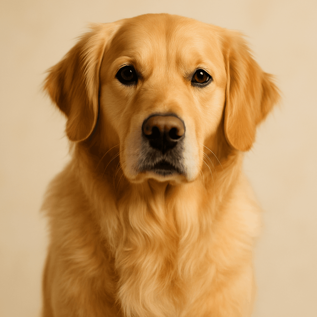 Golden Retriever front view