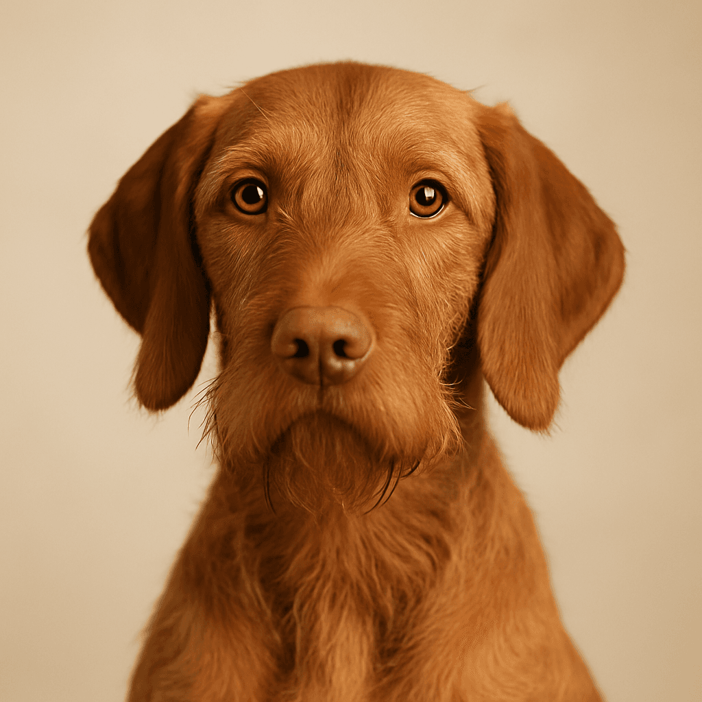 Hungarian Wirehaired Vizsla front view