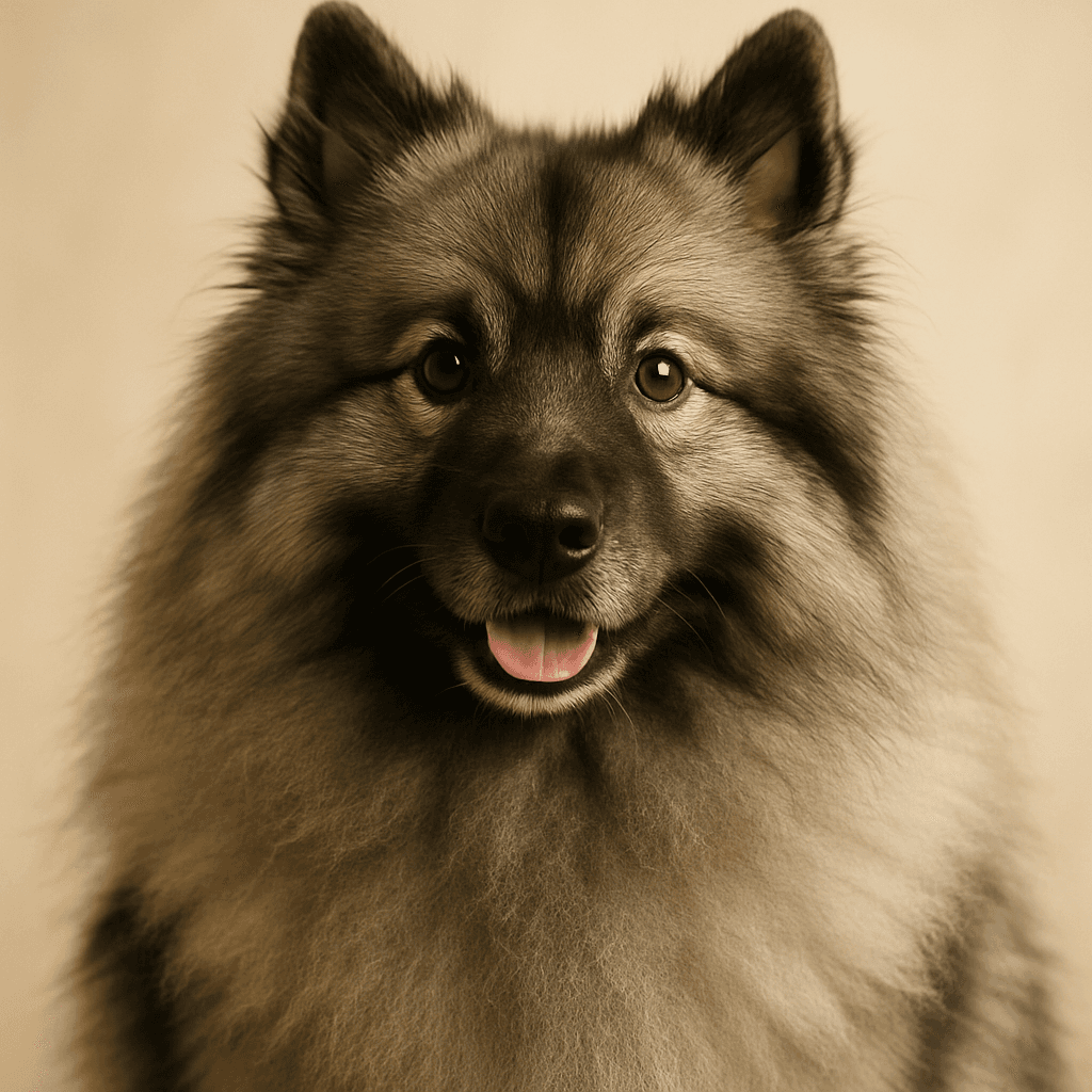 Keeshond front view