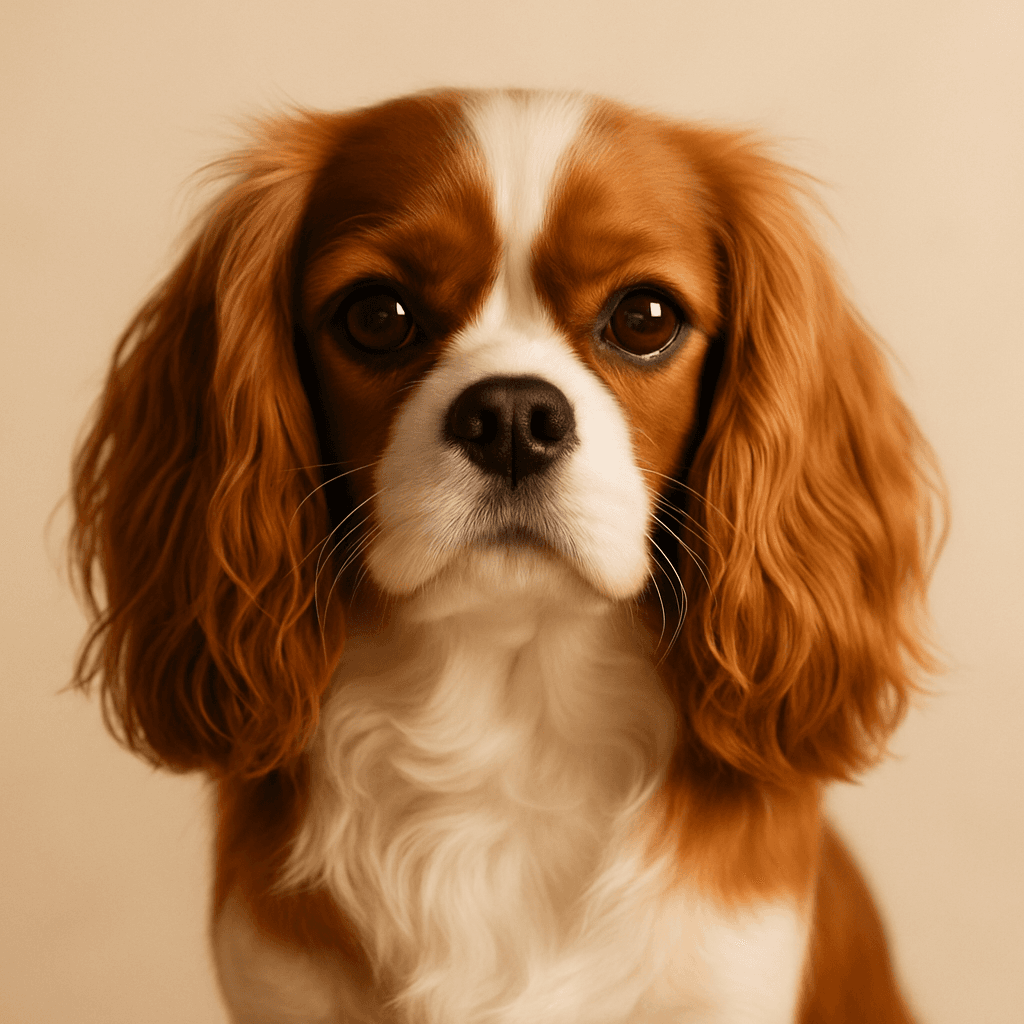 King Charles Spaniel front view