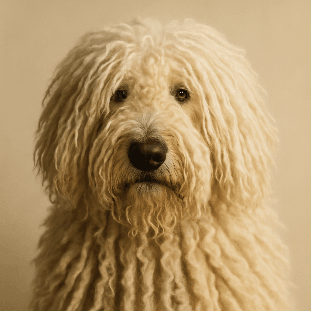 Komondor front view