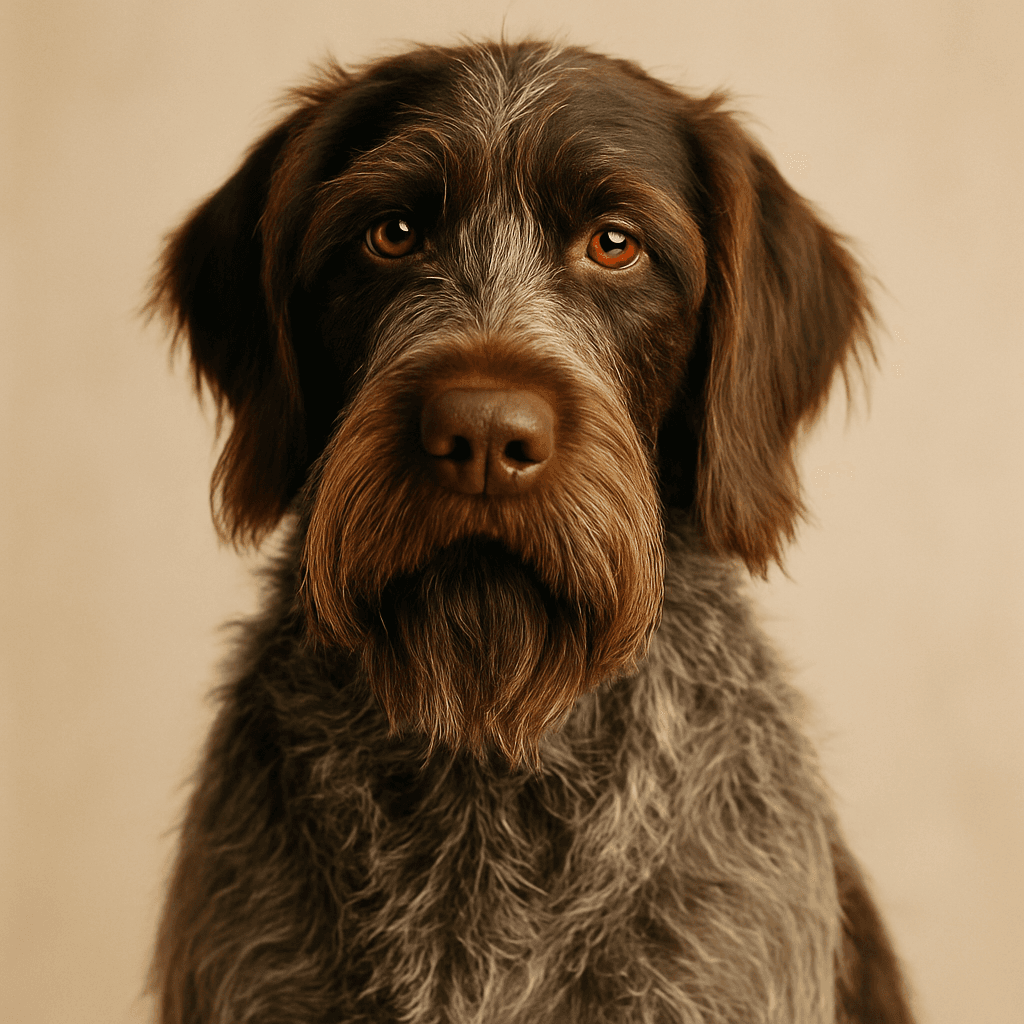 Korthals Griffon front view