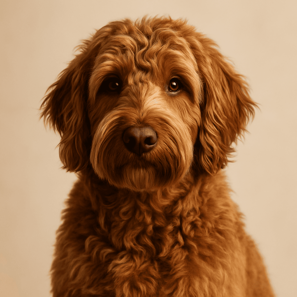 Labradoodle front view