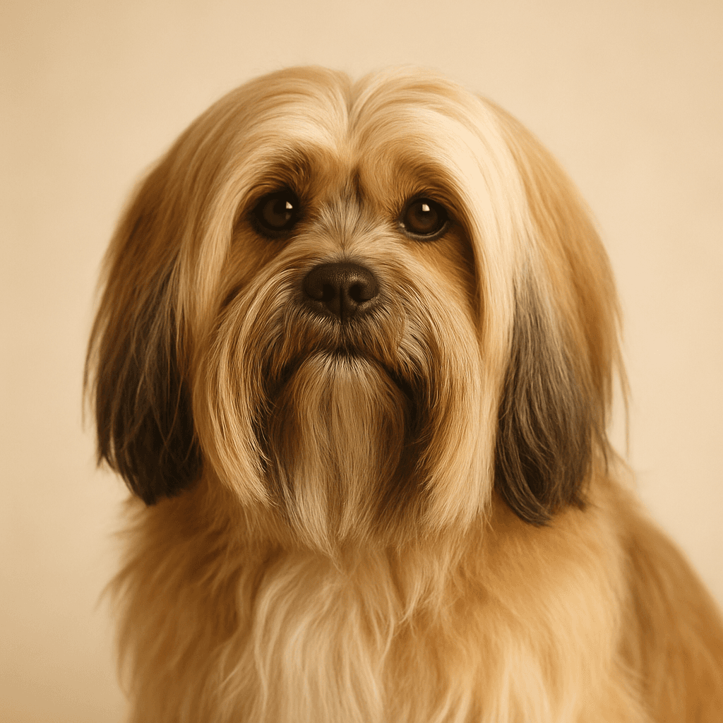 Lhasa Apso front view