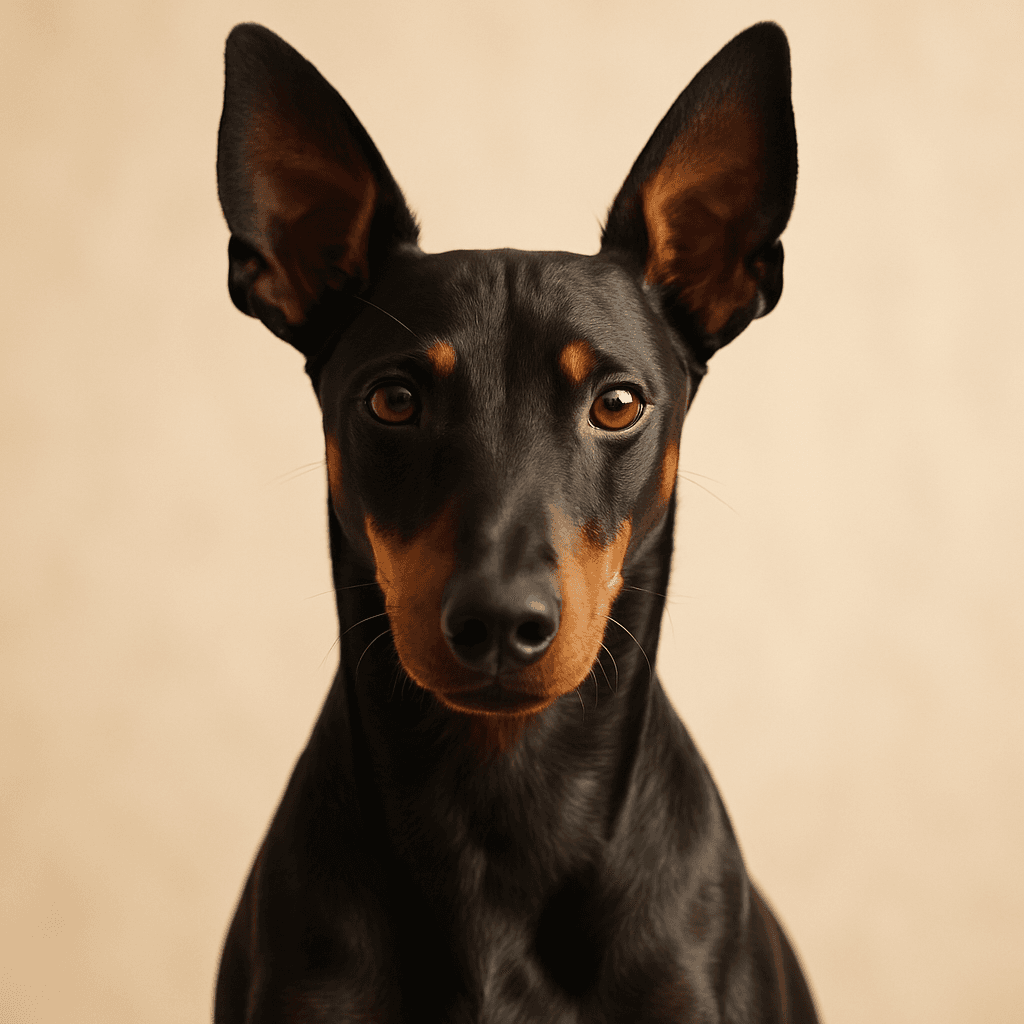 Manchester Terrier front view