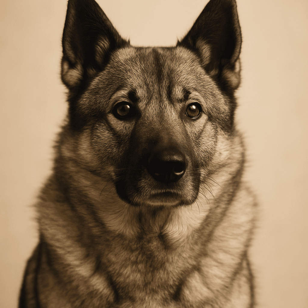 Norwegian Elkhound front view