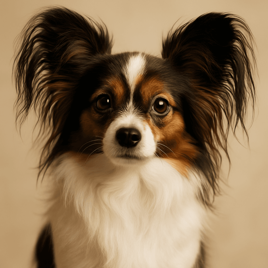 Papillon front view