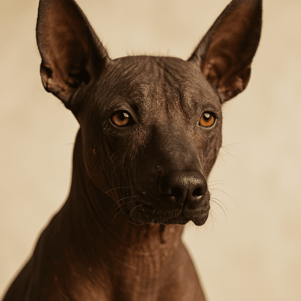 Peruvian Hairless Dog front view