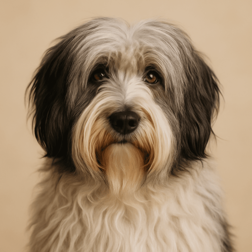 Polish Lowland Sheepdog front view