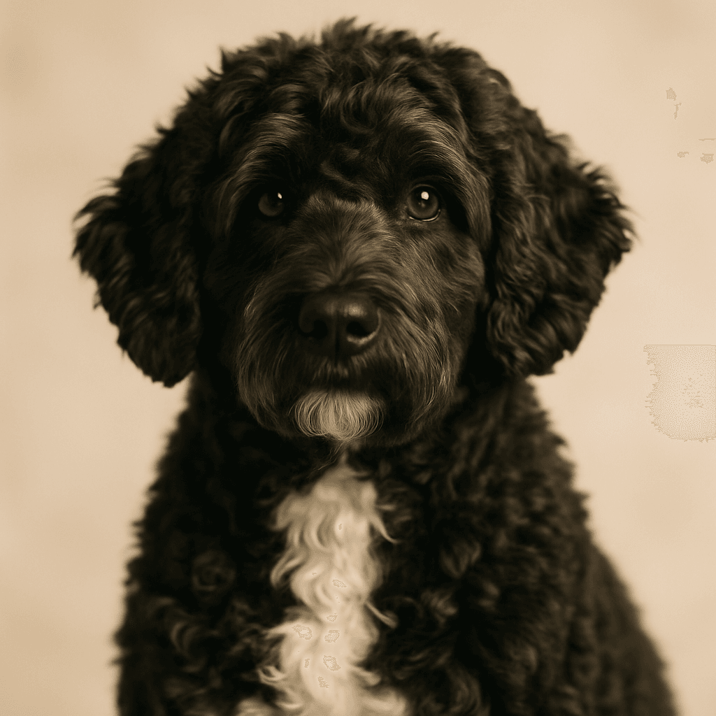 Portuguese Water Dog front view