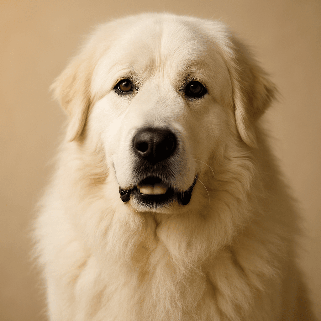 Pyrenean Mountain Dog front view
