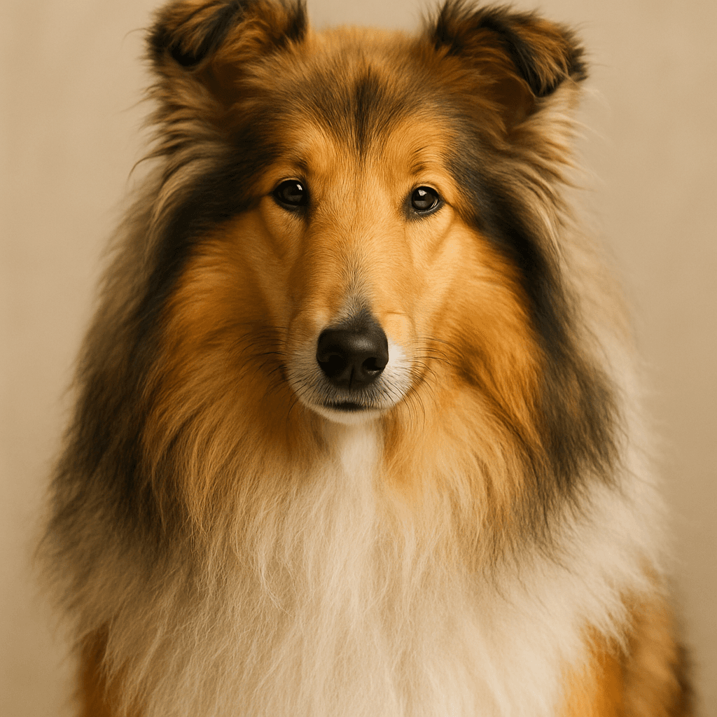 Rough Collie front view