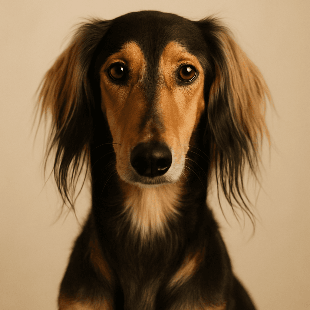 Saluki front view