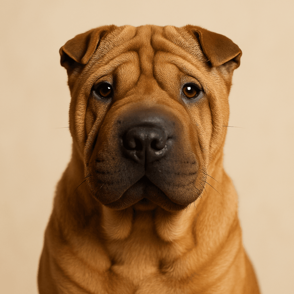 Shar Pei front view