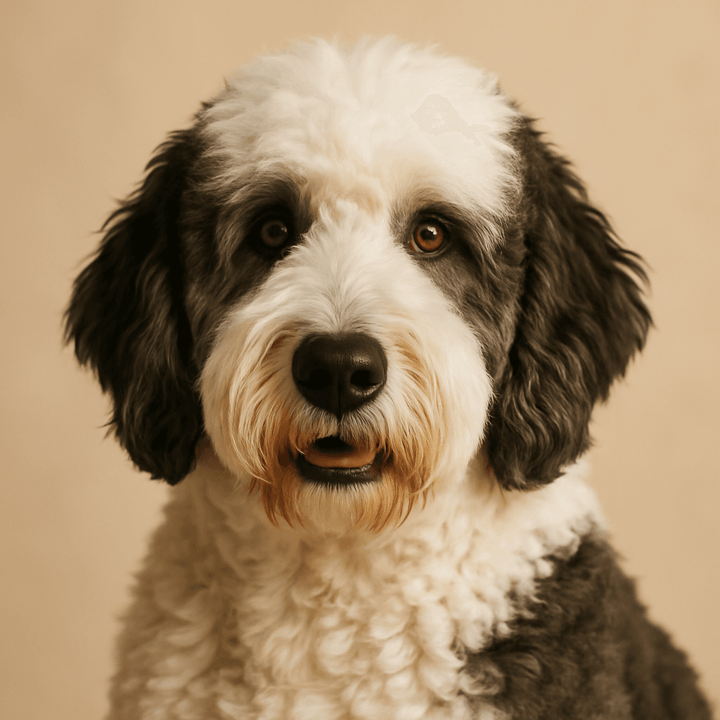 Sheepadoodle front view