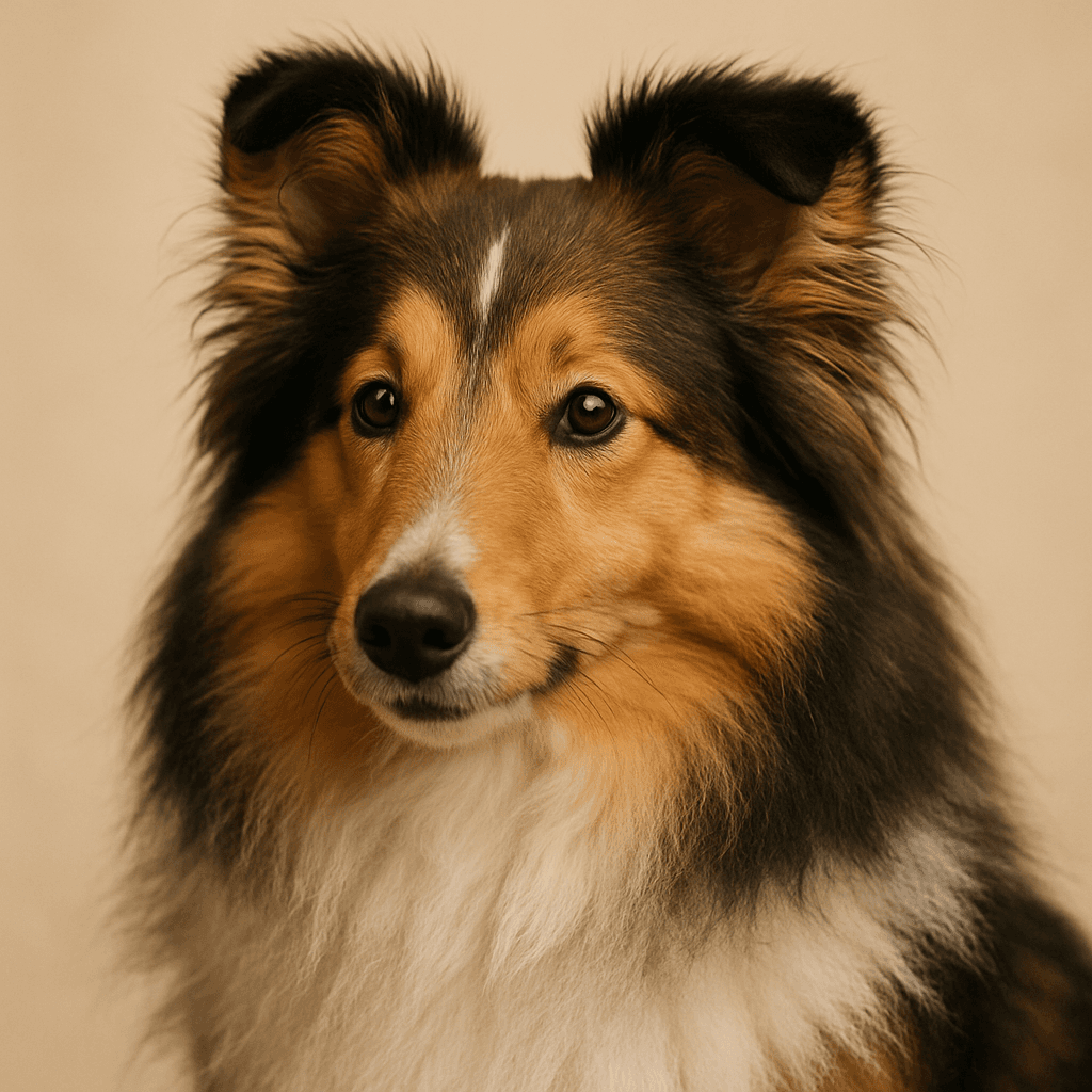 Shetland Sheepdog front view
