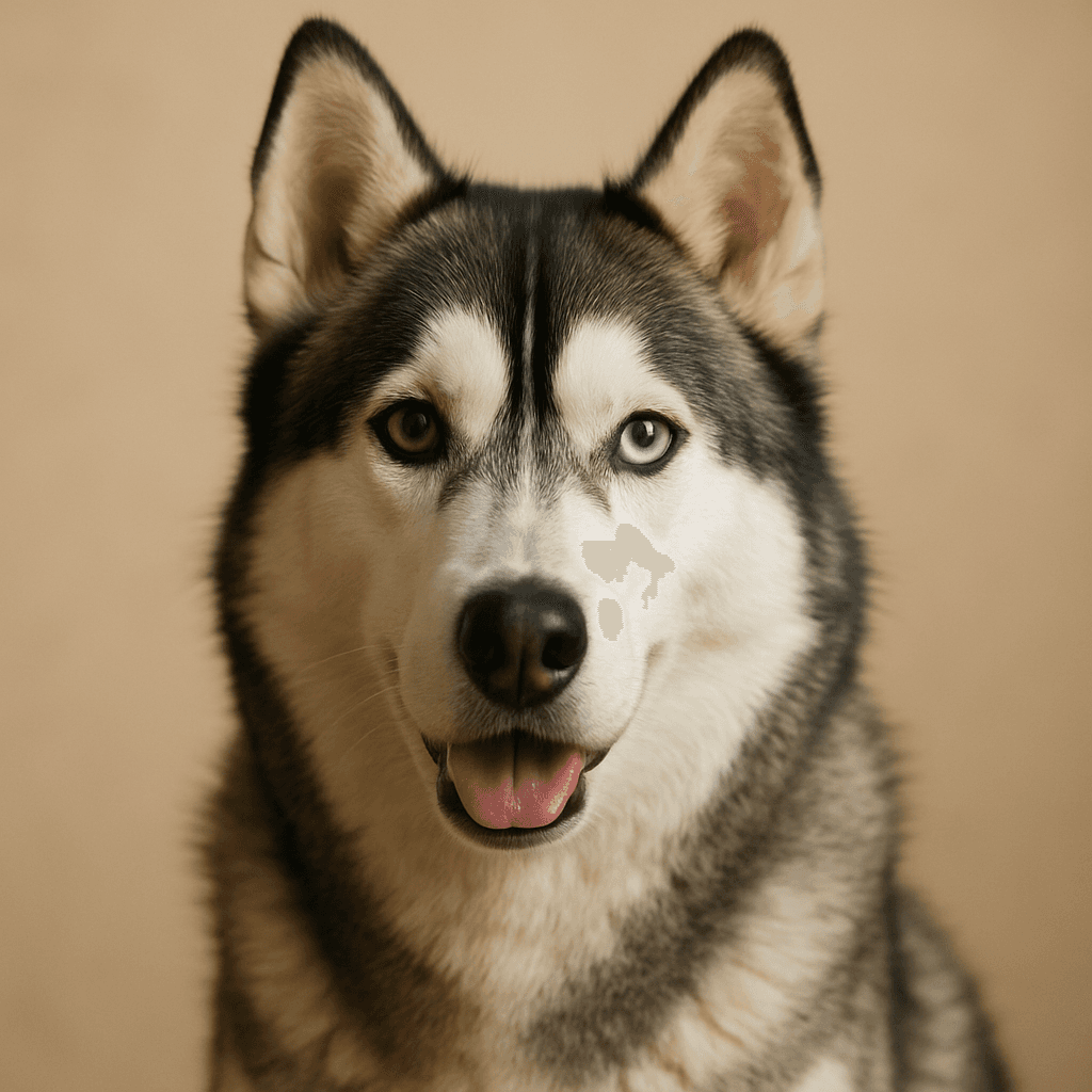 Siberian Husky front view