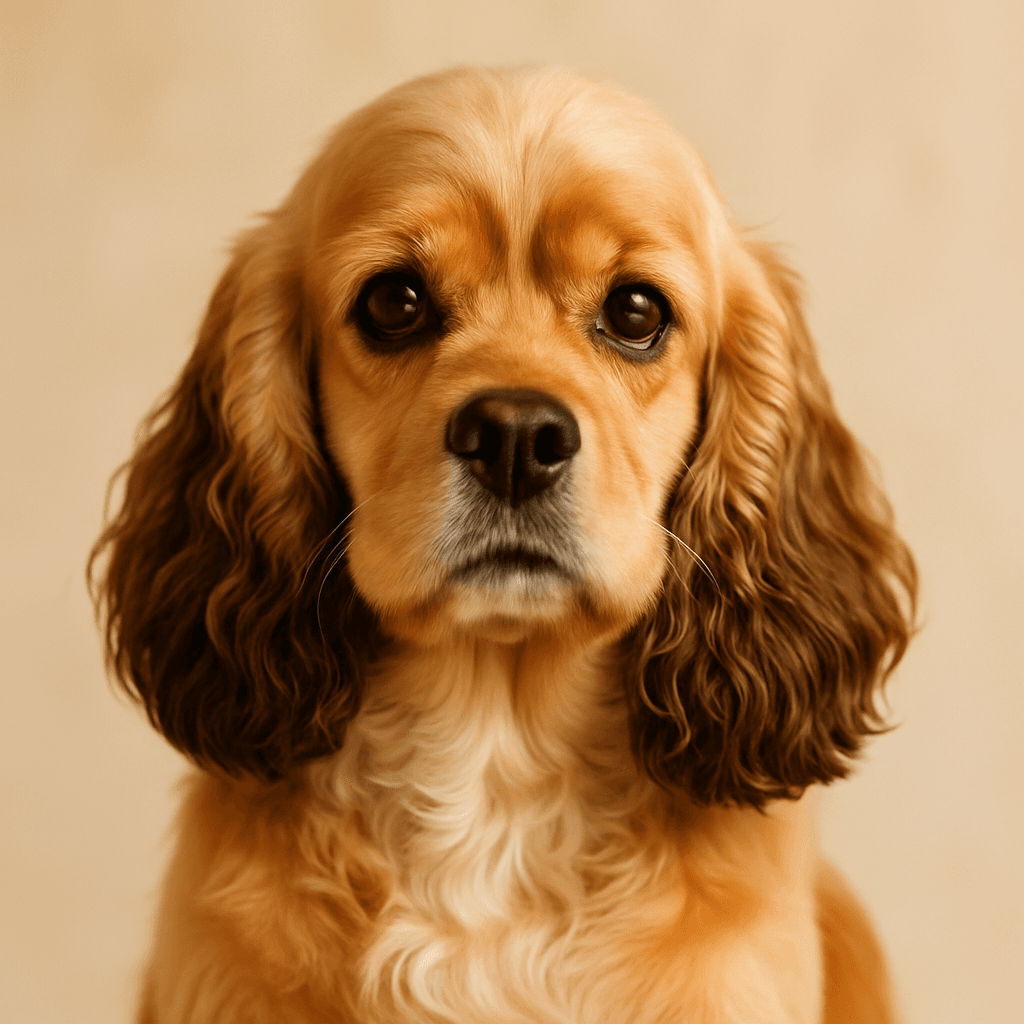 Spaniel (American Cocker) front view