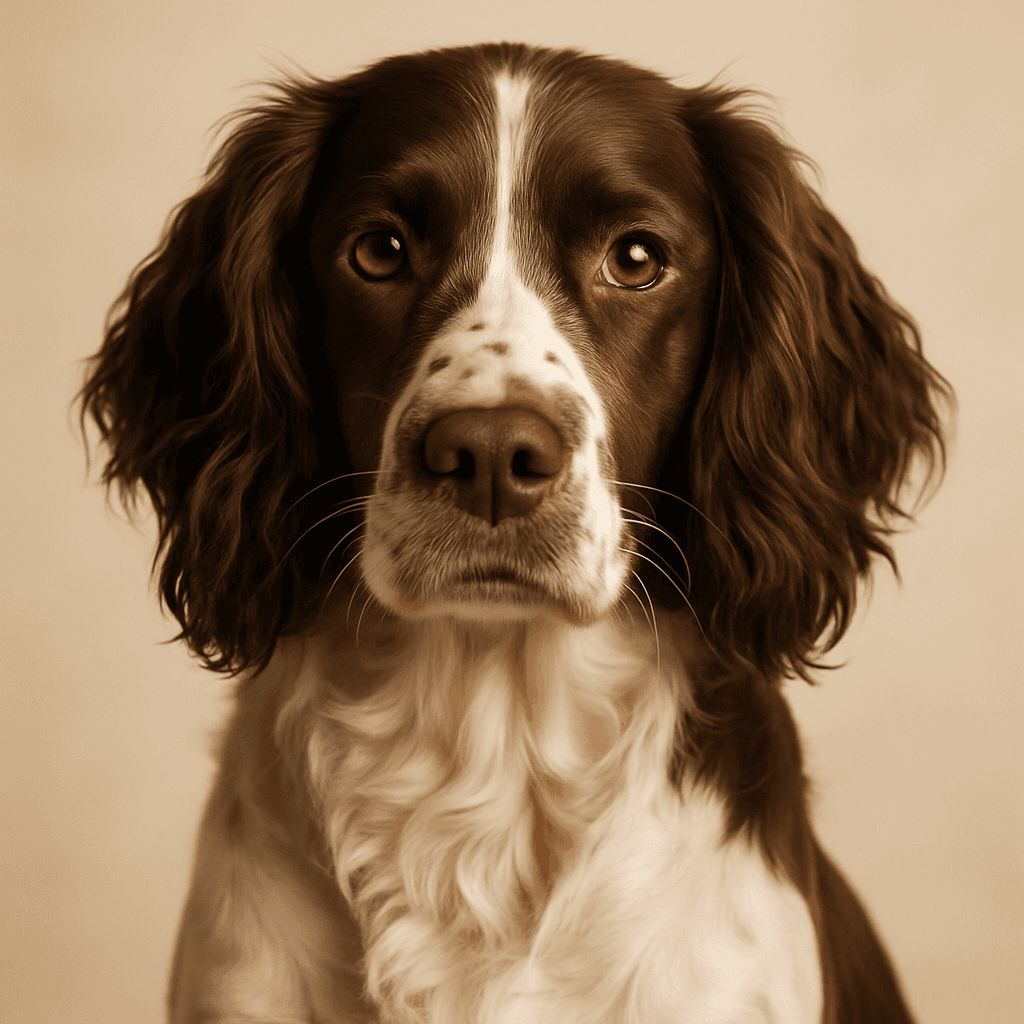 Spaniel (English Springer) front view