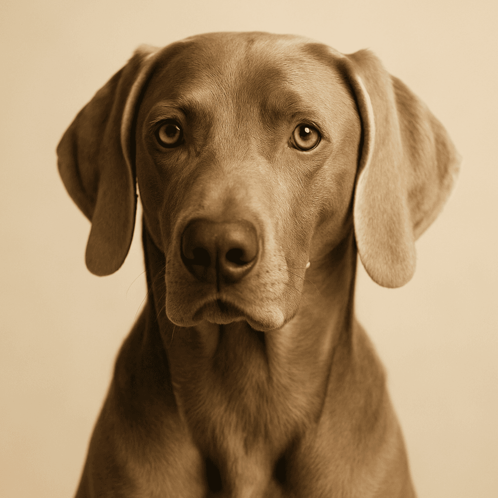 Weimaraner front view