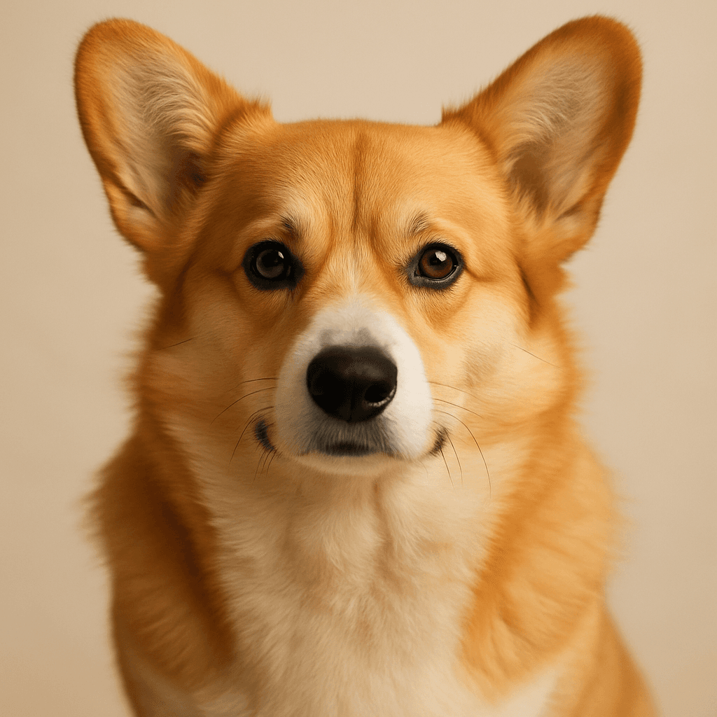 Welsh Corgi (Pembroke) front view
