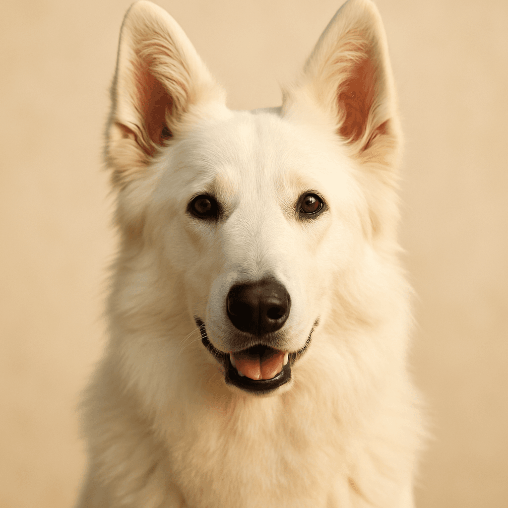White Swiss Shepherd Dog front view