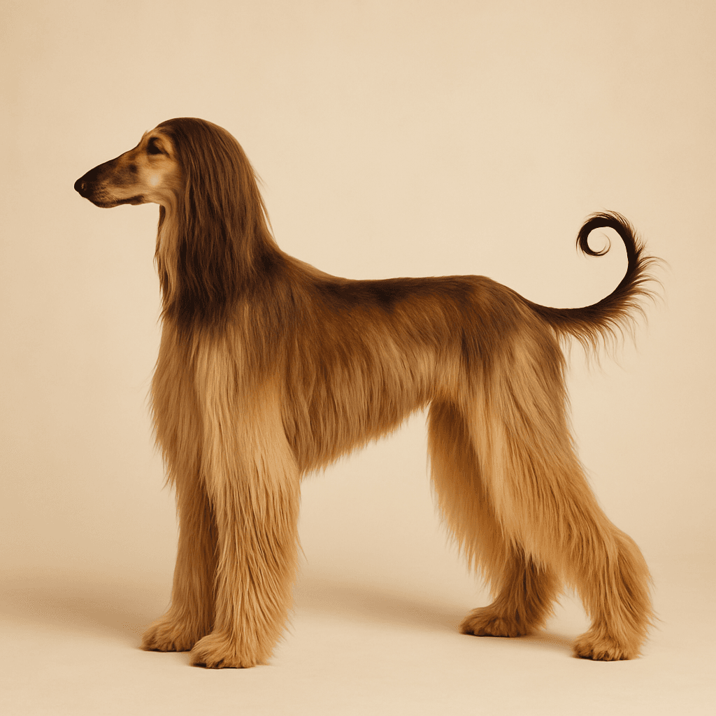 Afghan Hound side view