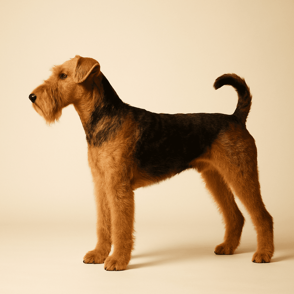 Airedale Terrier side view