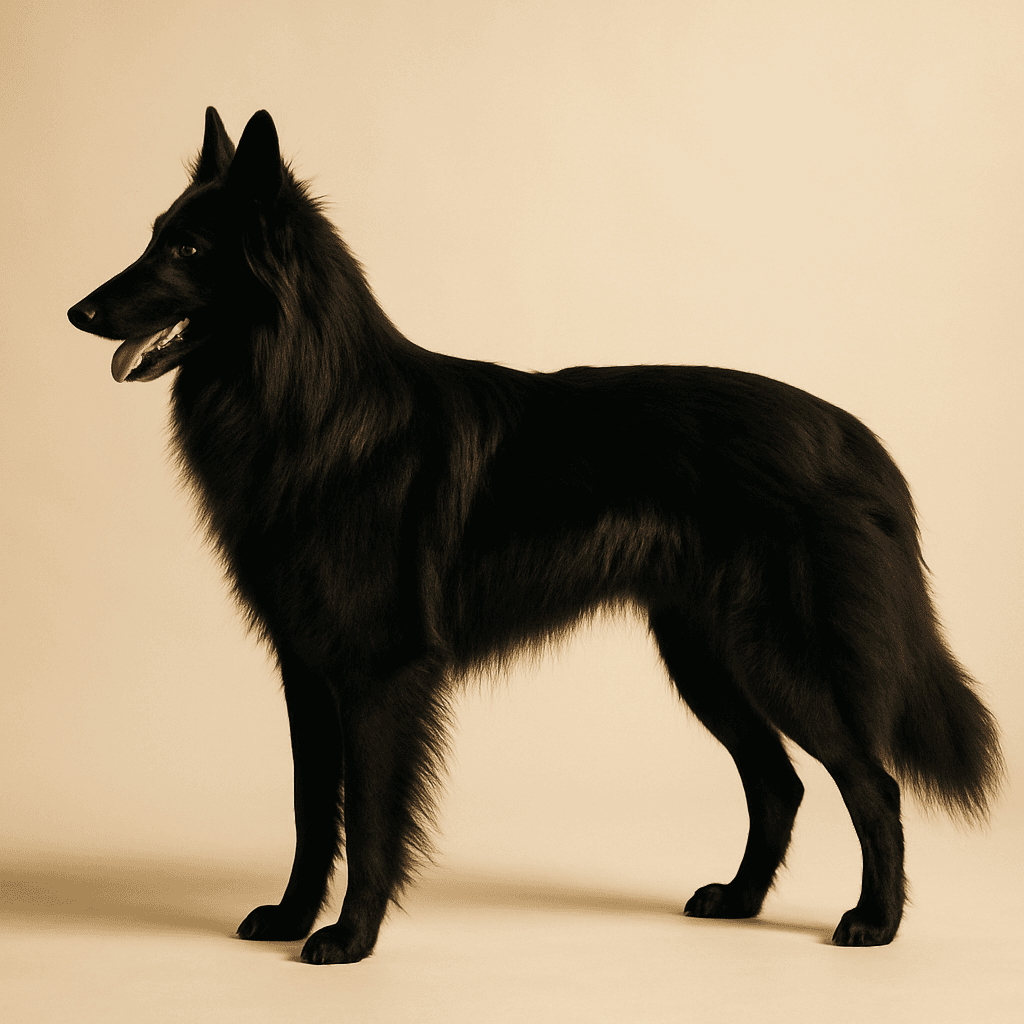 Belgian Shepherd Dog (Groenendael) side view