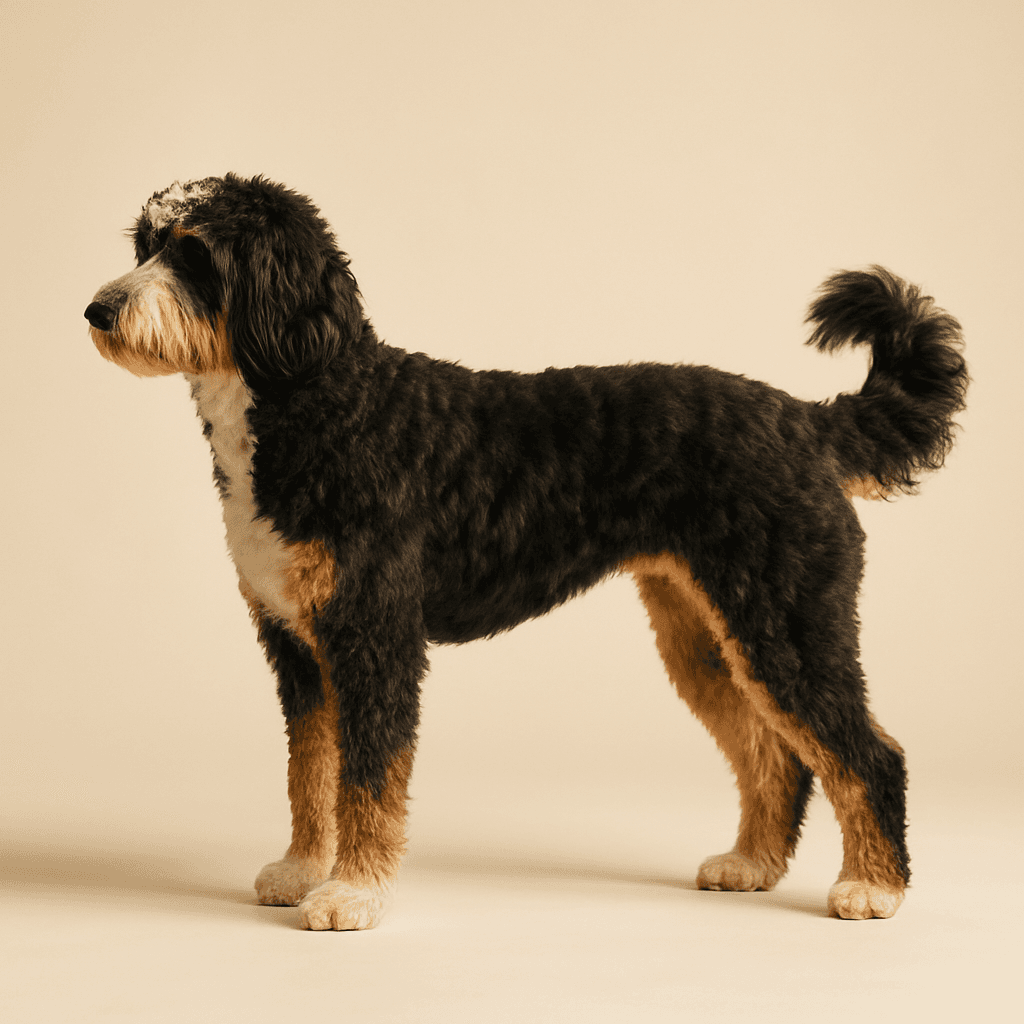 Bernedoodle side view
