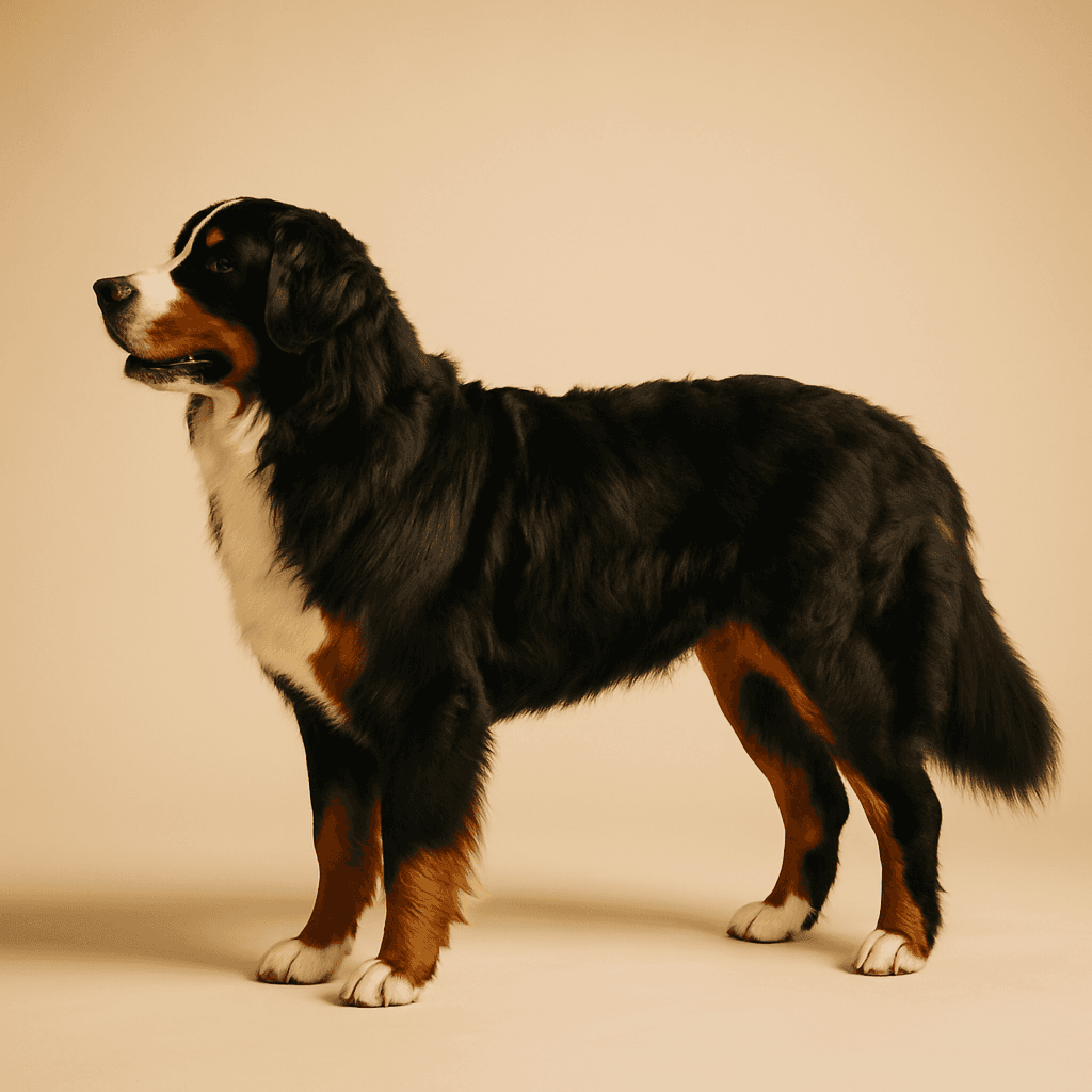 Bernese Mountain Dog side view