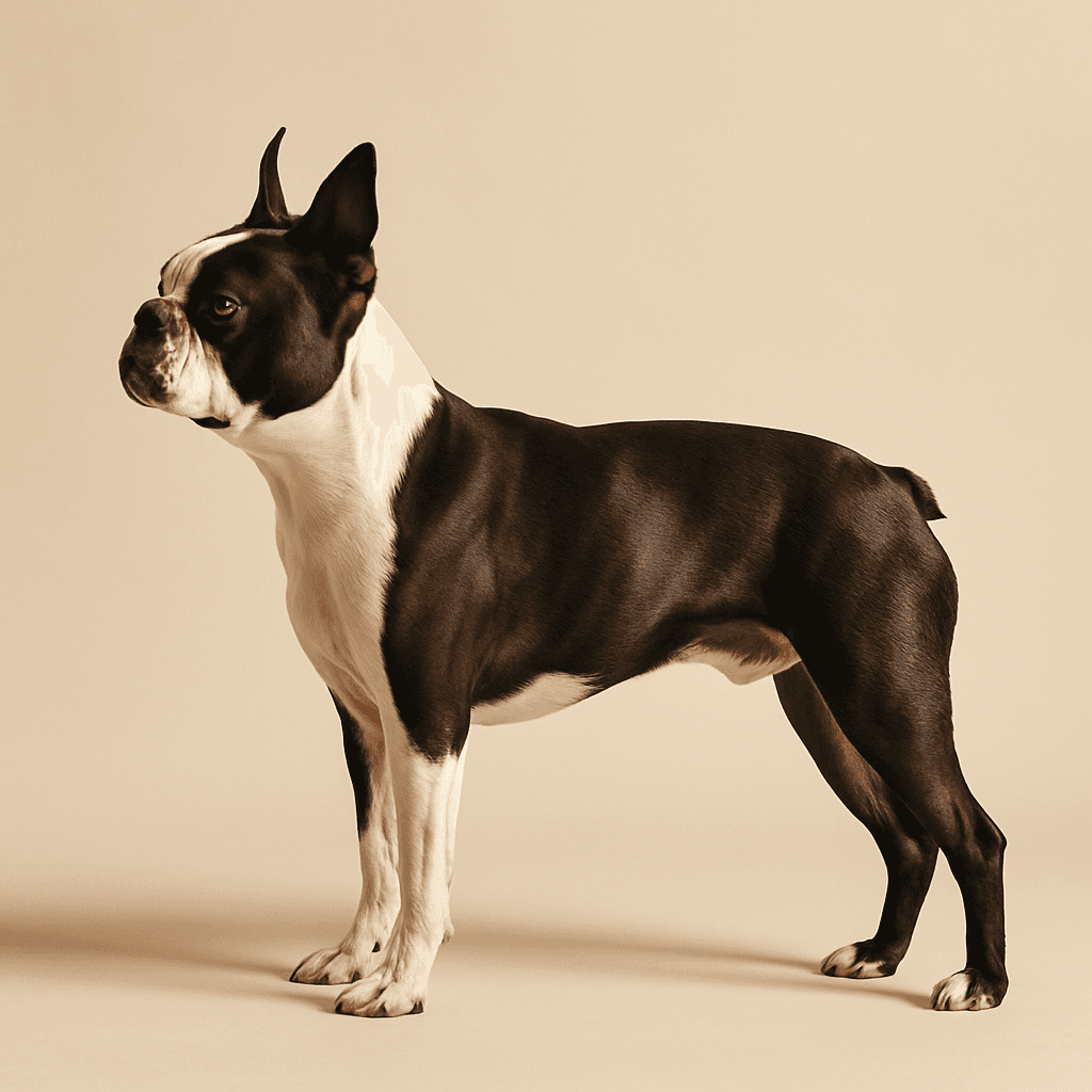 Boston Terrier side view