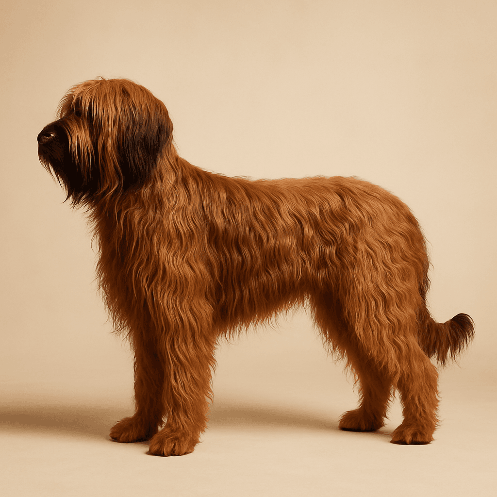 Briard side view