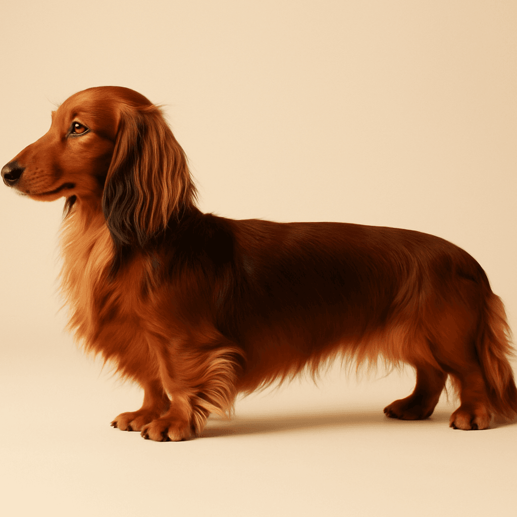 Dachshund (Miniature Long Haired) side view
