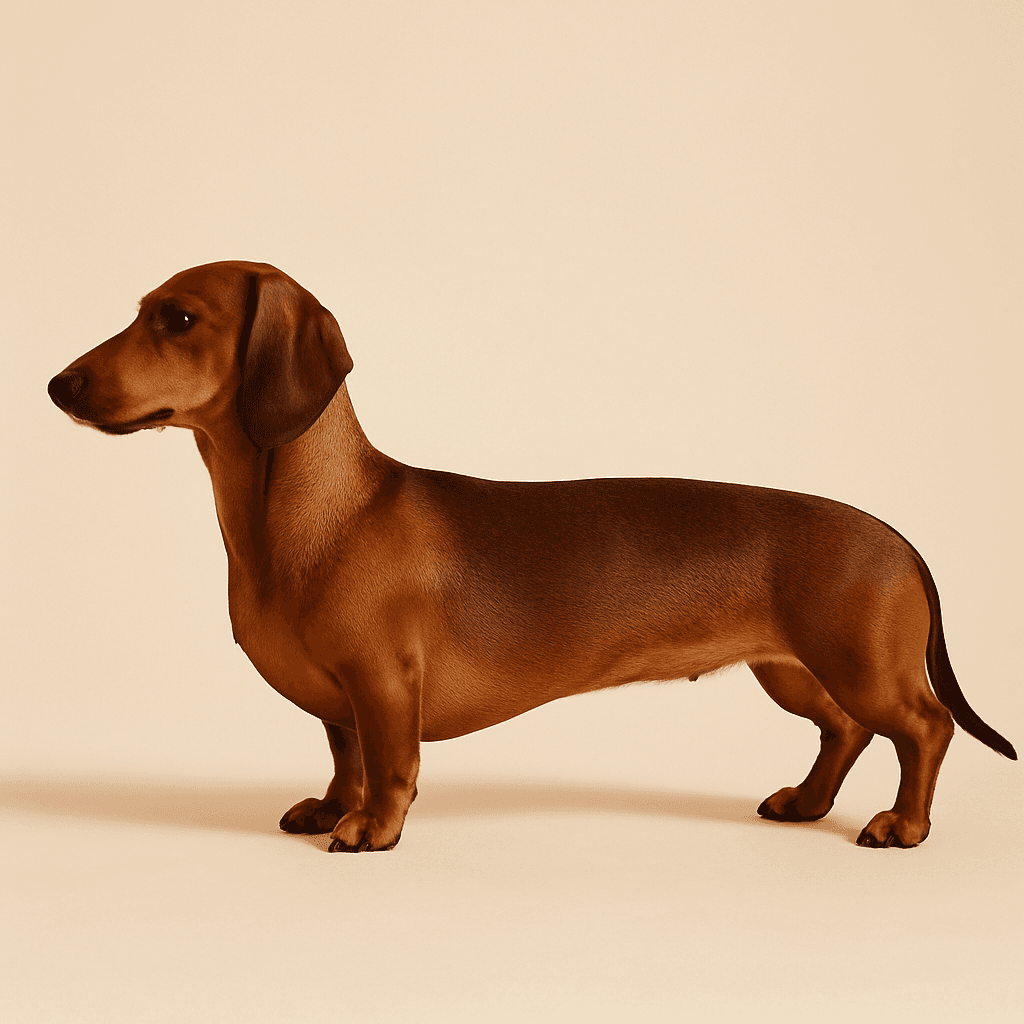 Dachshund (Miniature Smooth Haired) side view