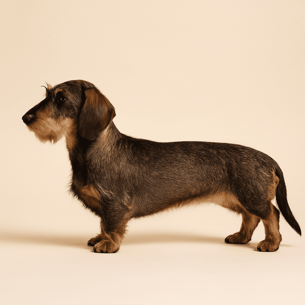 Dachshund (Miniature Wire Haired) side view