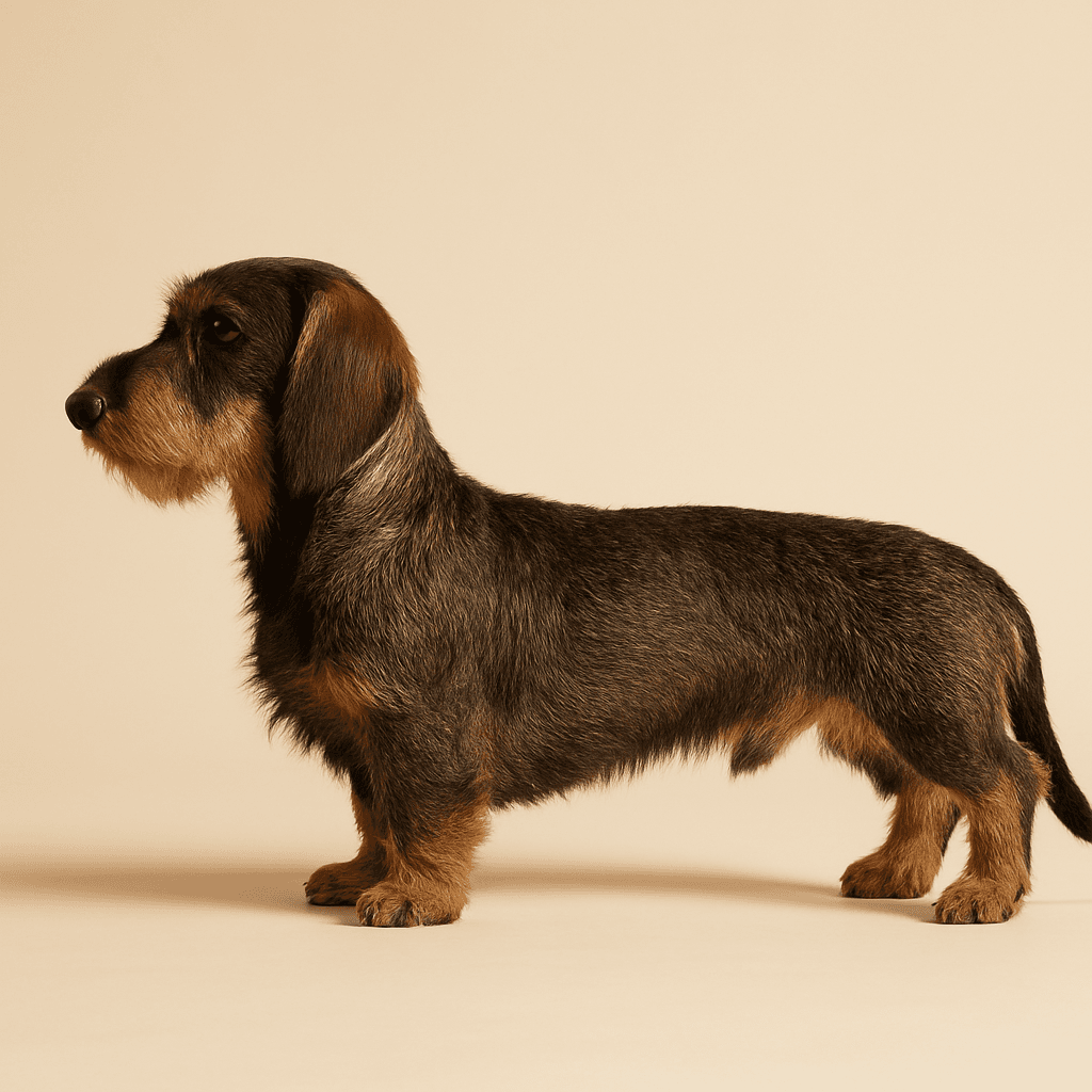 Dachshund (Standard Wire Haired) side view