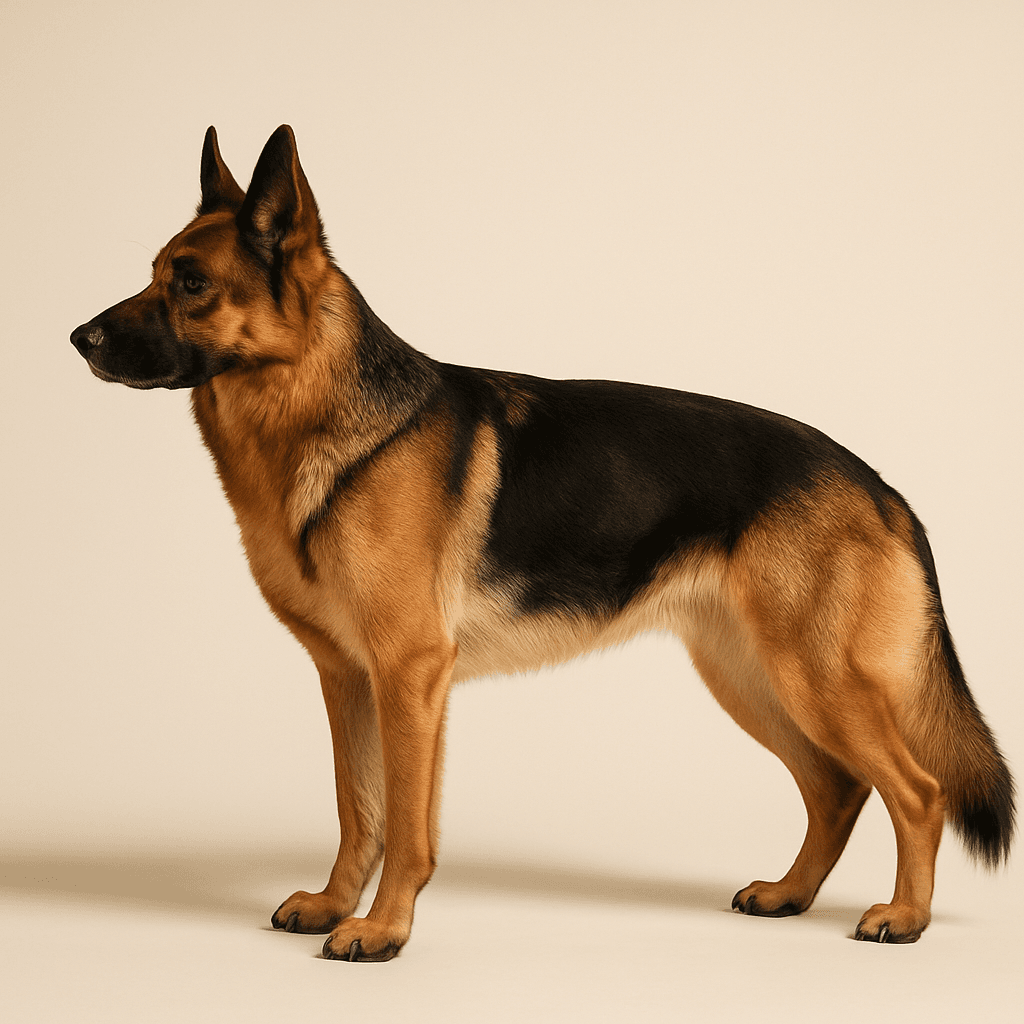 German Shepherd side view