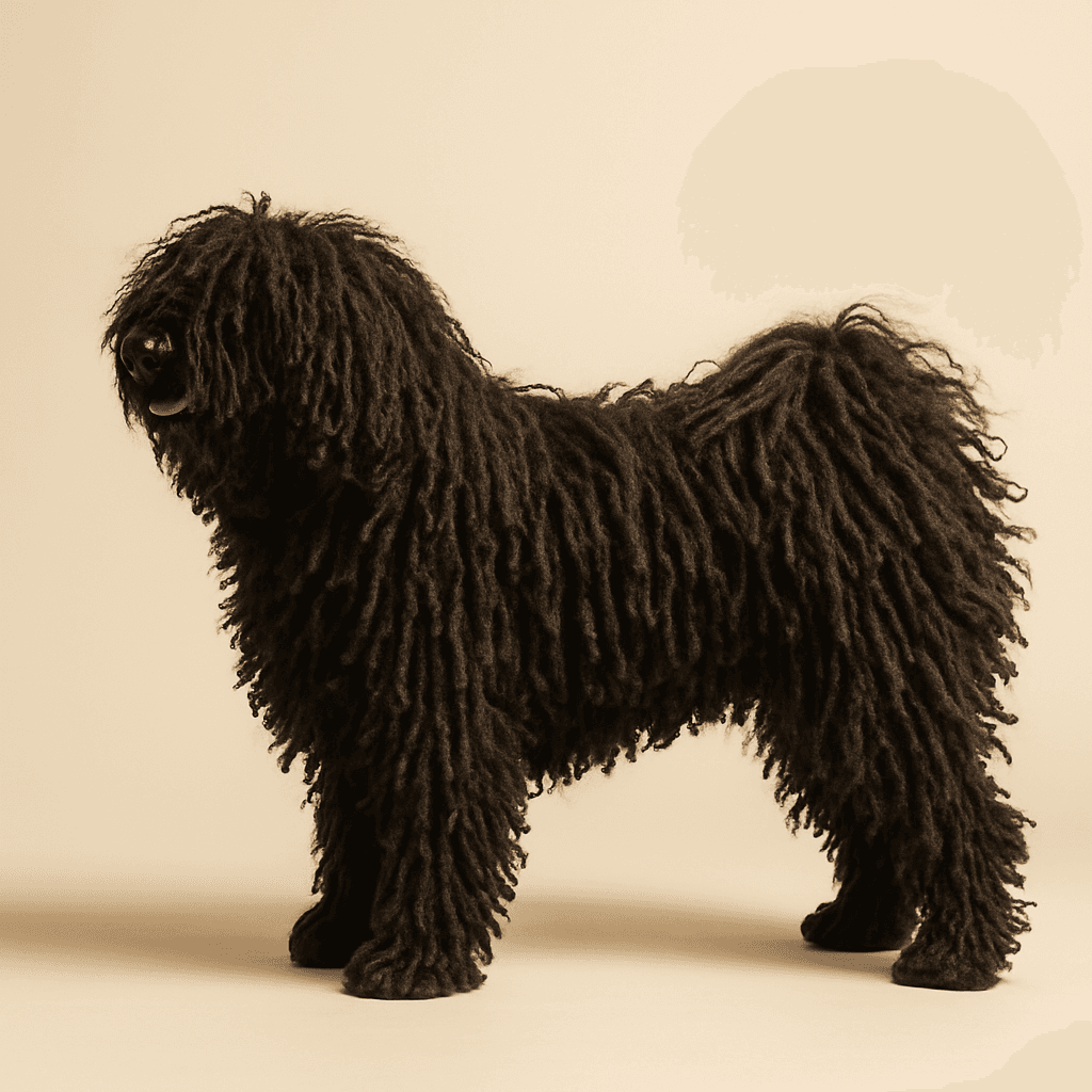 Hungarian Puli side view